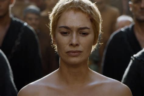 lena headey naked|Game of Thrones: Lena Headeys nude Walk of Shame body。